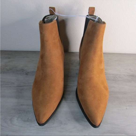 A New Day Women's 9.5 Gwen Low Shaft Heeled Boots - Cognac - Picture 2 of 5